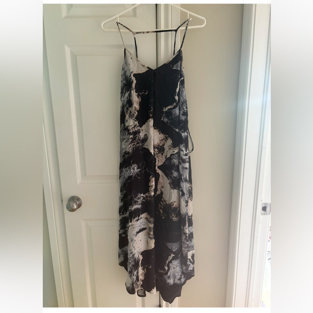 Anthropologie Maeve Black and White Marble Slip Dress - Picture 3 of 3